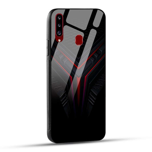 Samsung Galaxy A20s Back Cover Abstract Robotic Printed Glass Case