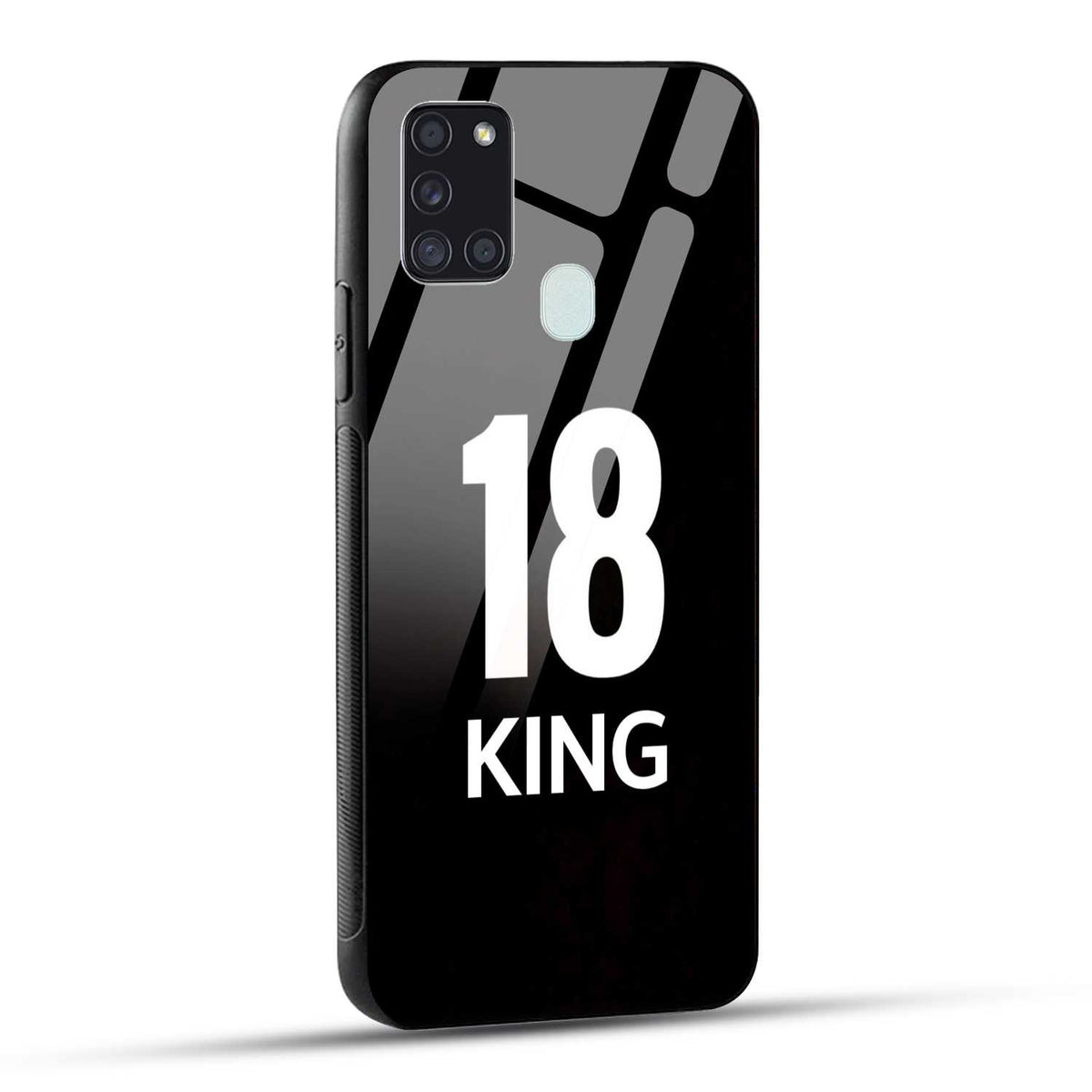 Samsung Galaxy A21s King number 18 Printed Glass Case