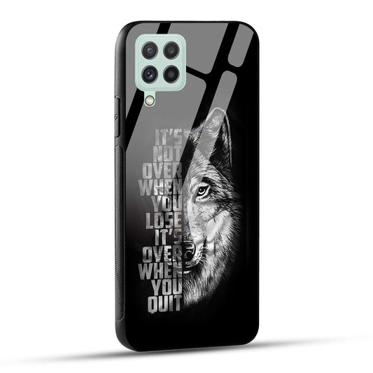 Samsung Galaxy A22 4G Back Cover Motivational Positive Quote Printed Glass Case