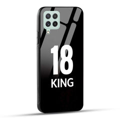 Samsung Galaxy A22 4G King number 18 Printed Glass Case
