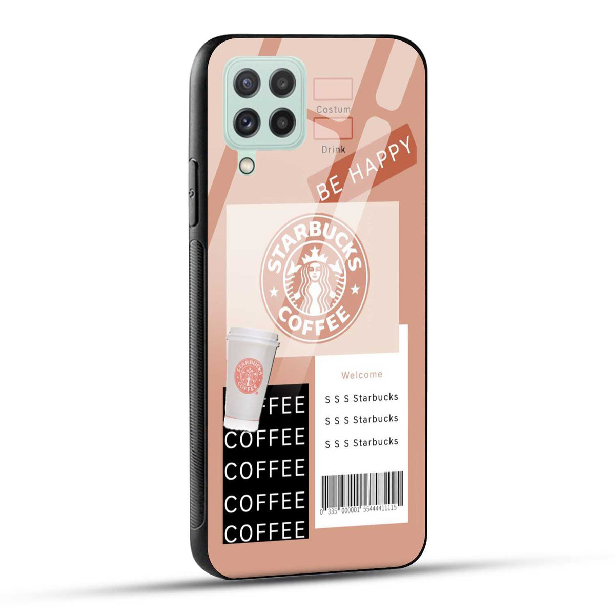 Samsung Galaxy A22 4G Starbucks Coffee Printed Glass Case