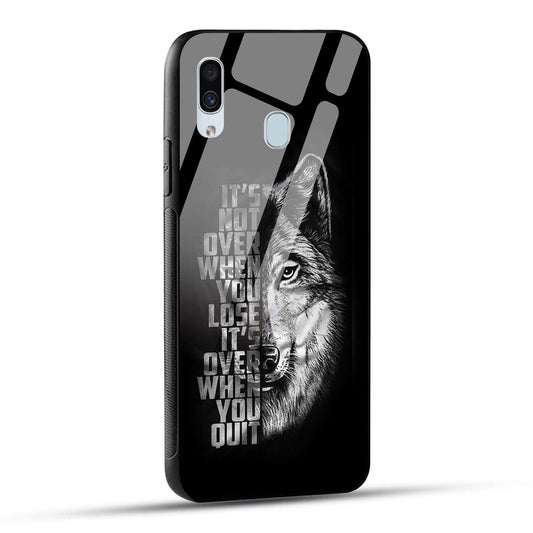 Samsung Galaxy A30 Back Cover Motivational Positive Quote Printed Glass Case