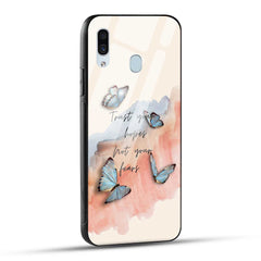 Samsung Galaxy A30 Back Cover Trust Your Hopes Printed Glass Case