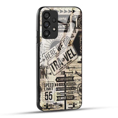 Samsung Galaxy A73 5G Back Cover Here We Go Travel Printed Glass Case