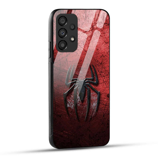 Samsung Galaxy A23 Back Cover Red Spider Printed Glass Case