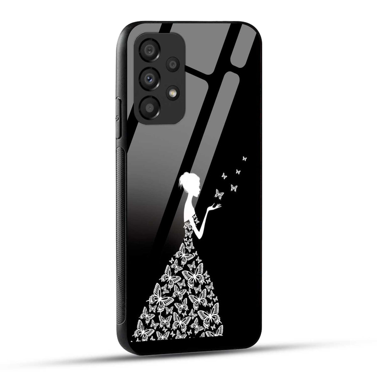 Samsung Galaxy A33 5G Back Cover Butterfly Girl Printed Glass Case