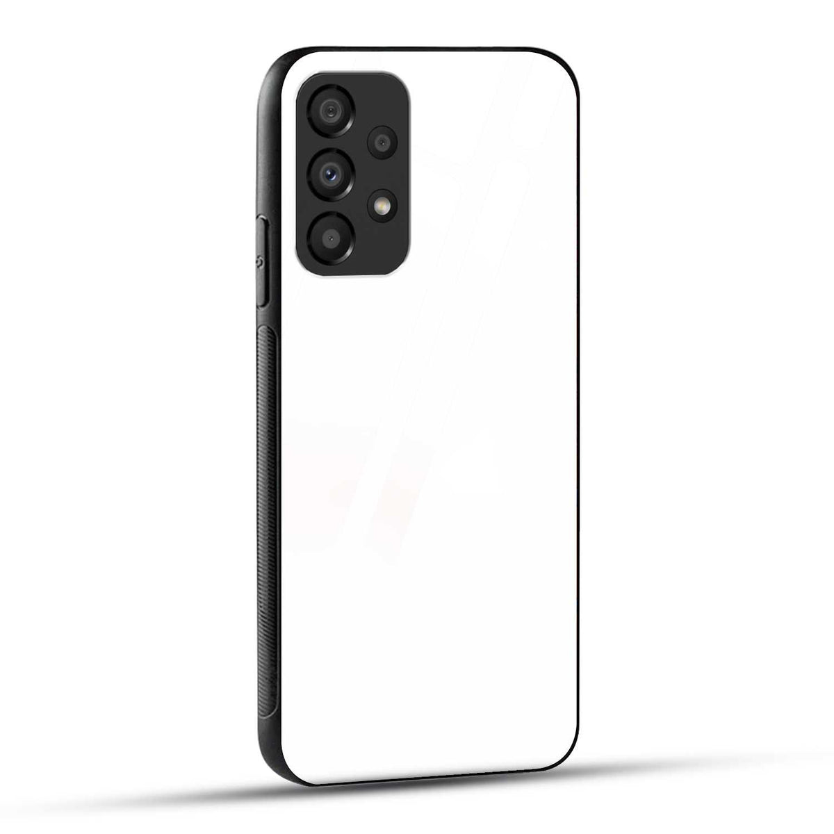 Samsung Galaxy A73 5G Back Cover Plain White Printed Glass Case
