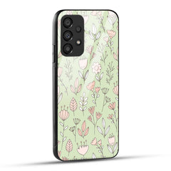 Samsung Galaxy A73 5G Back Cover Flower Art Printed Glass Case