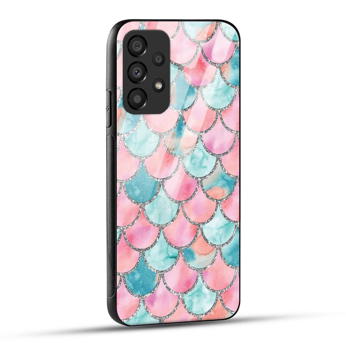 Samsung Galaxy A73 5G Back Cover Mirror Pattern Printed Glass Case