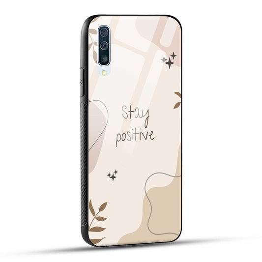 Samsung Galaxy A50 Back Cover Cream Beige Aesthetic Printed Glass Case