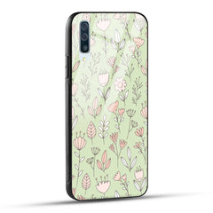 Samsung Galaxy A50 Back Cover Flower Art Printed Glass Case