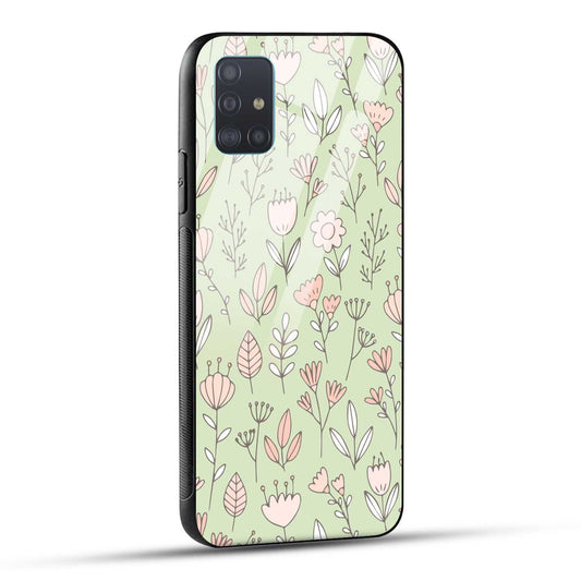 Samsung Galaxy A51 Back Cover Flower Art Printed Glass Case