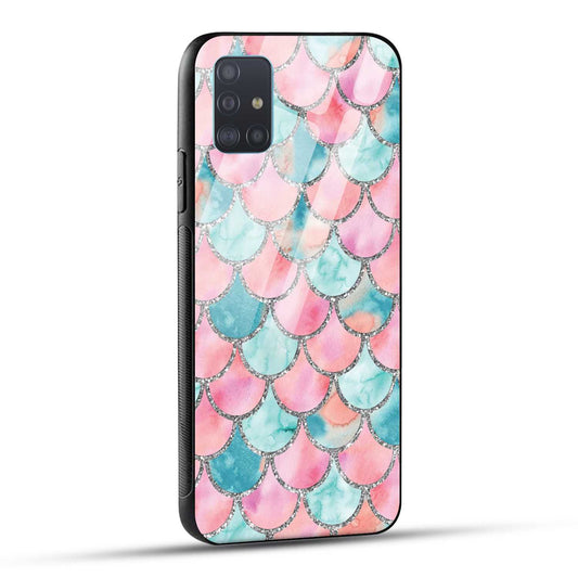 Samsung Galaxy A51 Back Cover Mirror Pattern Printed Glass Case