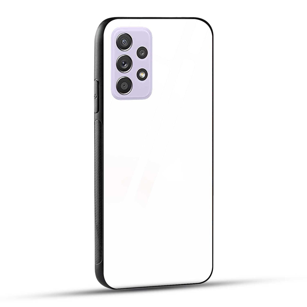 Samsung Galaxy A52 Back Cover Plain White Printed Glass Case