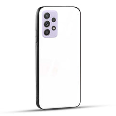 Samsung Galaxy A52 Back Cover Plain White Printed Glass Case