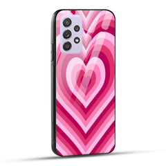 Samsung Galaxy A52 Back Cover Love Hearts Printed Glass Case