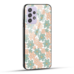 Samsung Galaxy A52 Back Cover Aesthetic Flowers Printed Glass Case