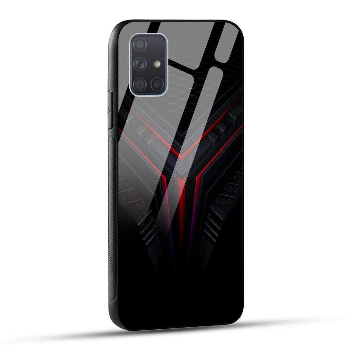 Samsung Galaxy A71 Back Cover Abstract Robotic Printed Glass Case