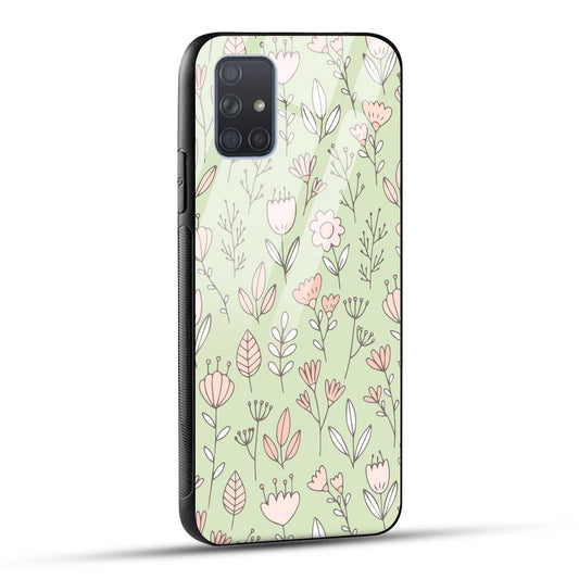Samsung Galaxy A71 Back Cover Flower Art Printed Glass Case