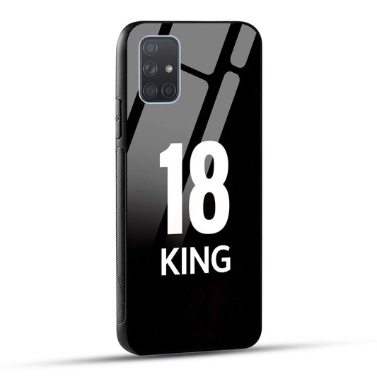 Samsung Galaxy A71 King number 18 Printed Glass Case