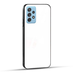 Samsung Galaxy A72 Back Cover Plain White Printed Glass Case