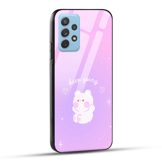 Samsung Galaxy A72 Back Cover Pink Purple Gradient Aesthetic Motivational Printed Glass Case