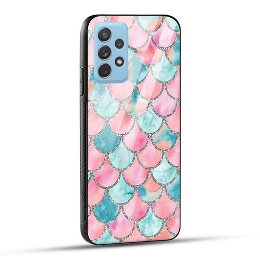 Samsung Galaxy A72 Back Cover Mirror Pattern Printed Glass Case