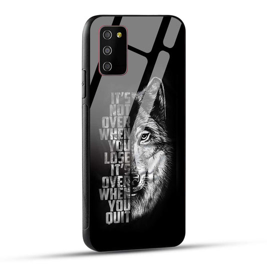 Samsung Galaxy M02s Back Cover Motivational Positive Quote Printed Glass Case