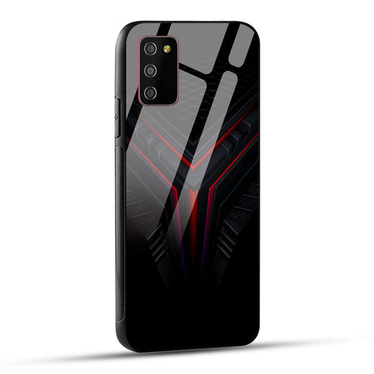 Samsung Galaxy M02s Back Cover Abstract Robotic Printed Glass Case
