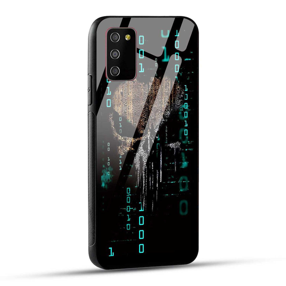 Samsung Galaxy M02s Back Cover Hacker Printed Glass Case