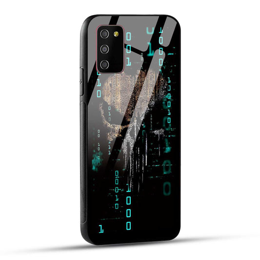 Samsung Galaxy M02s Back Cover Hacker Printed Glass Case