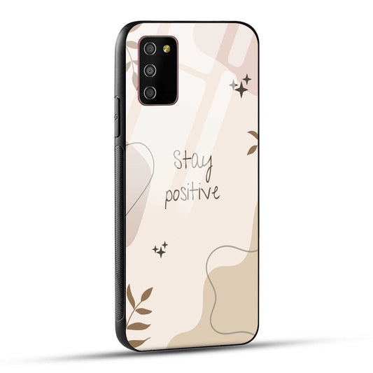 Samsung Galaxy M02s Back Cover Cream Beige Aesthetic Printed Glass Case