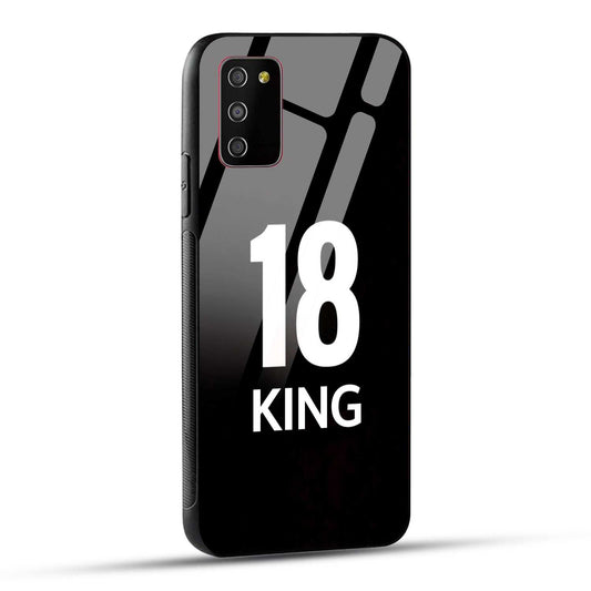 Samsung Galaxy M02s / Samsung Galaxy A03s / Samsung Galaxy F02S King number 18 Printed Glass Case
