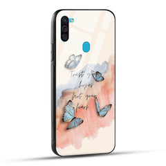 Samsung Galaxy M11 Back Cover Trust Your Hopes Printed Glass Case