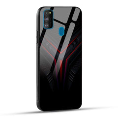 Samsung Galaxy M30s Back Cover Abstract Robotic Printed Glass Case