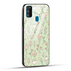 Samsung Galaxy M30s Back Cover Flower Art Printed Glass Case