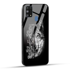 Samsung Galaxy M31 Back Cover Motivational Positive Quote Printed Glass Case