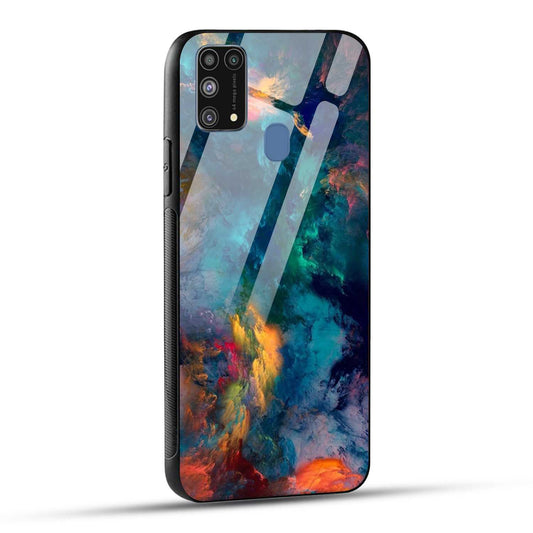 Samsung Galaxy M31 Back Cover Abstract Color Printed Glass Case