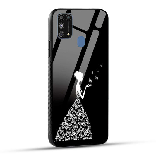 Samsung Galaxy M31 Back Cover Butterfly Girl Printed Glass Case