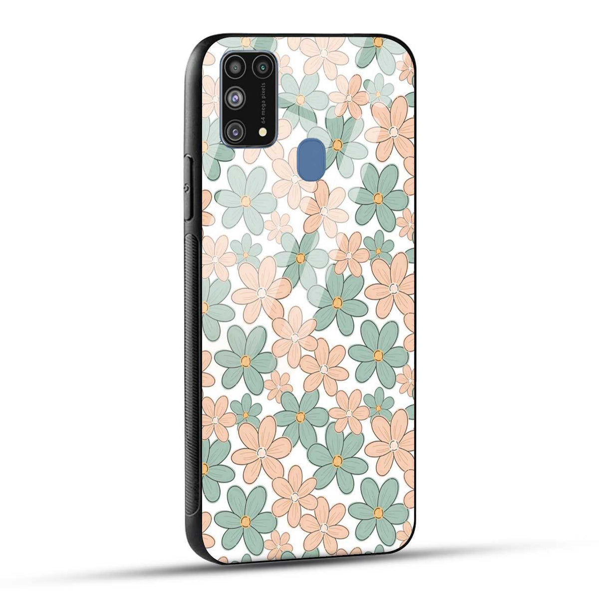 Samsung Galaxy M31 Back Cover Aesthetic Flowers Printed Glass Case
