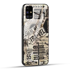 Samsung Galaxy M31s Back Cover Here We Go Travel Printed Glass Case