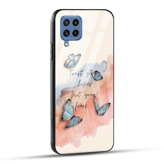 Samsung Galaxy M53 5G Back Cover Trust Your Hopes Printed Glass Case