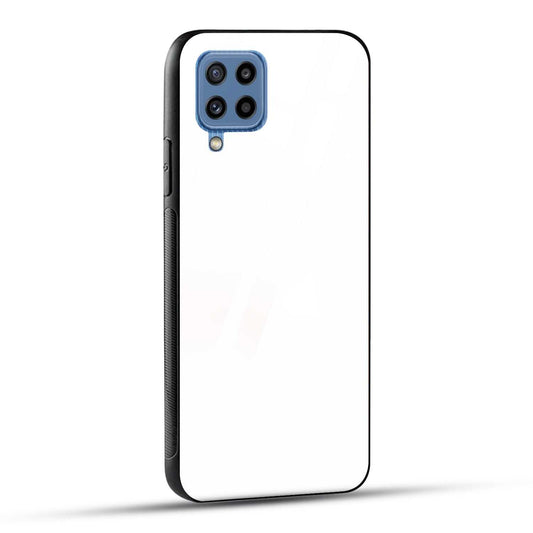 Samsung Galaxy M53 5G Back Cover Plain White Printed Glass Case