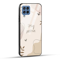 Samsung Galaxy M53 5G Back Cover Cream Beige Aesthetic Printed Glass Case