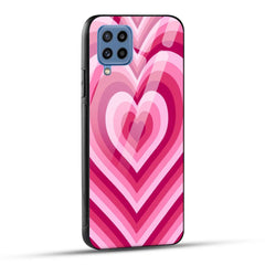 Samsung Galaxy M53 5G Back Cover Love Hearts Printed Glass Case