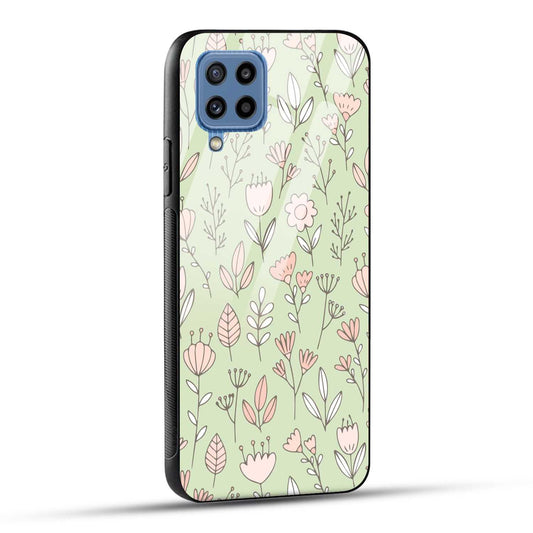 Samsung Galaxy M53 5G Back Cover Flower Art Printed Glass Case