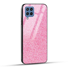 Samsung Galaxy M53 5G Back Cover Pink Glitter Printed Glass Case