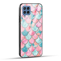 Samsung Galaxy M32 Back Cover Mirror Pattern Printed Glass Case