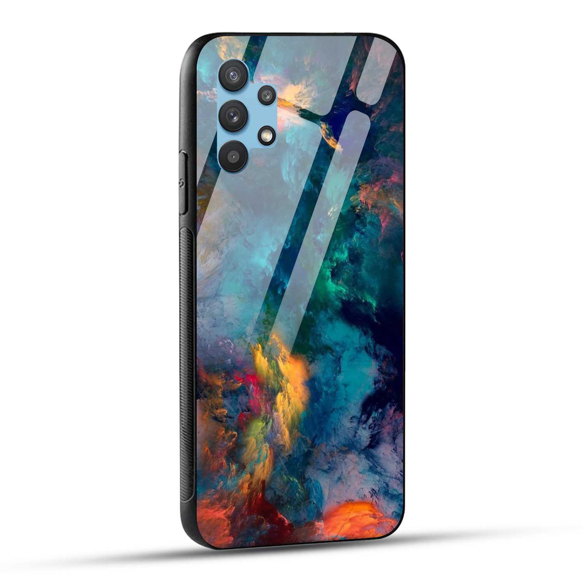 Samsung Galaxy A32 Back Cover Abstract Color Printed Glass Case