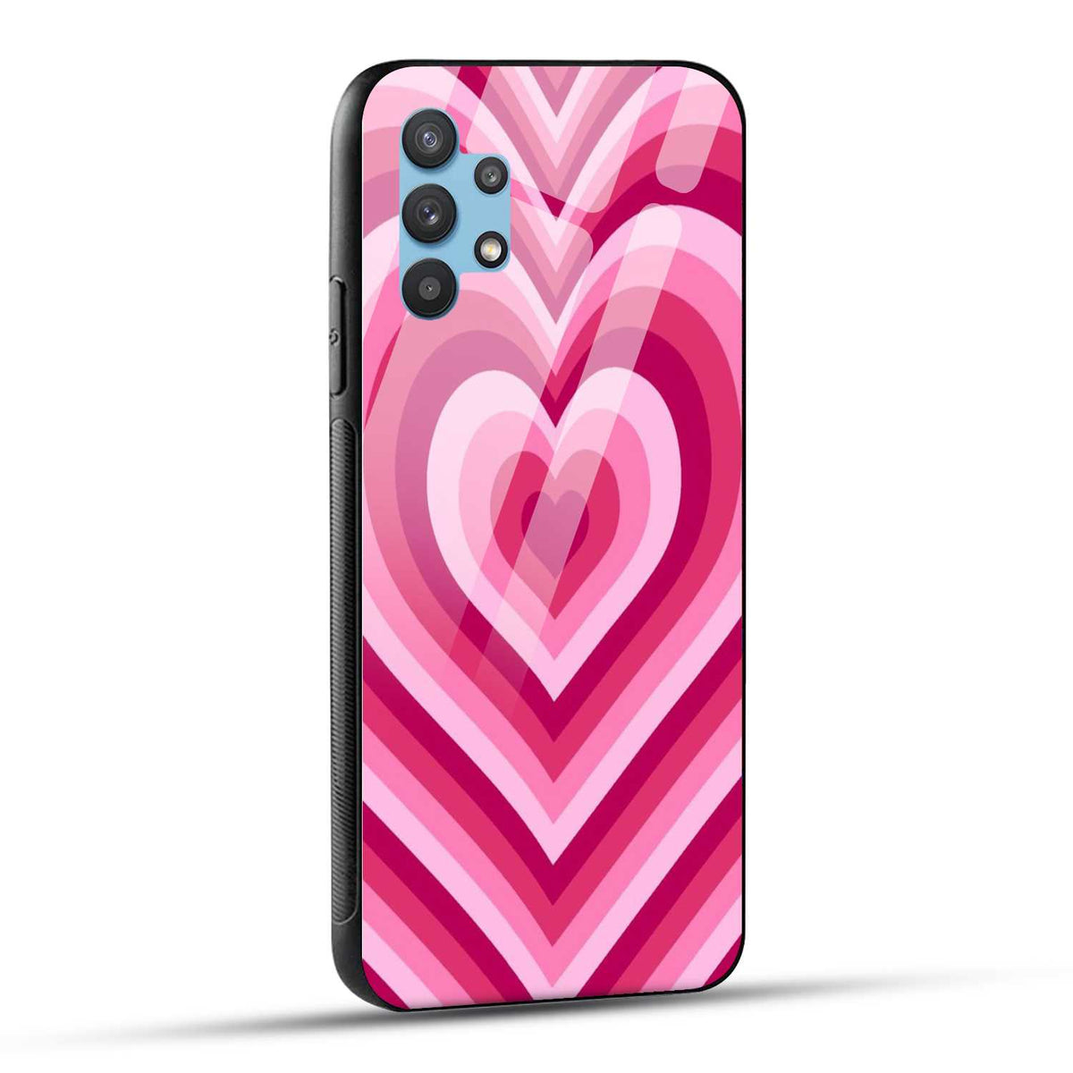 Samsung Galaxy M32 5G Back Cover Love Hearts Printed Glass Case